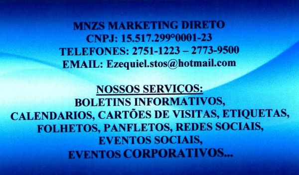 MODELO DE CARTÃO DE VISITA